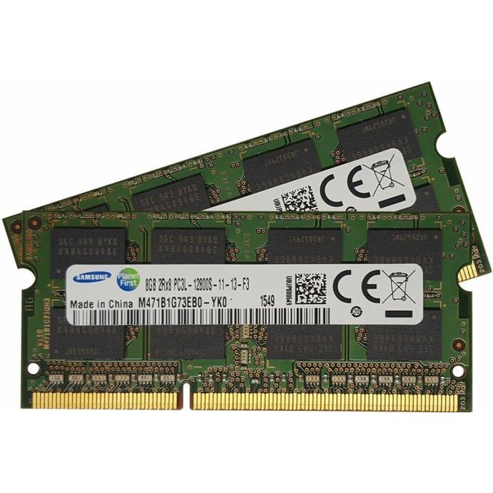 Samsung 16GB 2 x 8GB 204-pin Ram DDR3 PC3L 1600 MHz MacBook Pro 9,1 9,2 2012