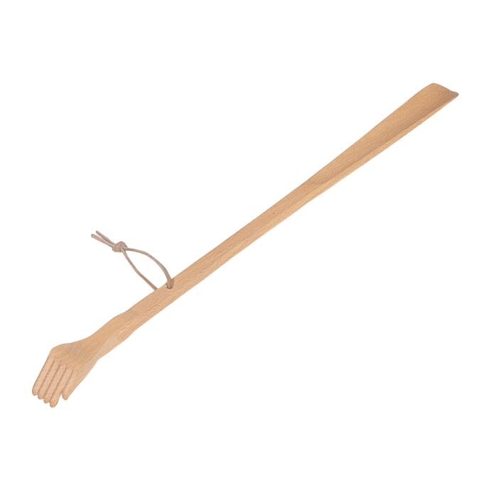 Redecker Schuhlöffel Schuhanzieher mit Kratzhand aus Buchenholz 59 cm