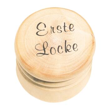 Redecker Holzdose Vorratsdose Salzdose Schmuckdose Erste Locke Ø 3,5cm