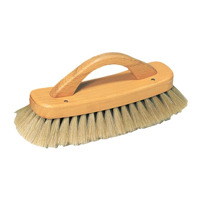 Redecker Schuh Glanzbürste mit Bügelgriff Rosshaar hell aus Buchenholz