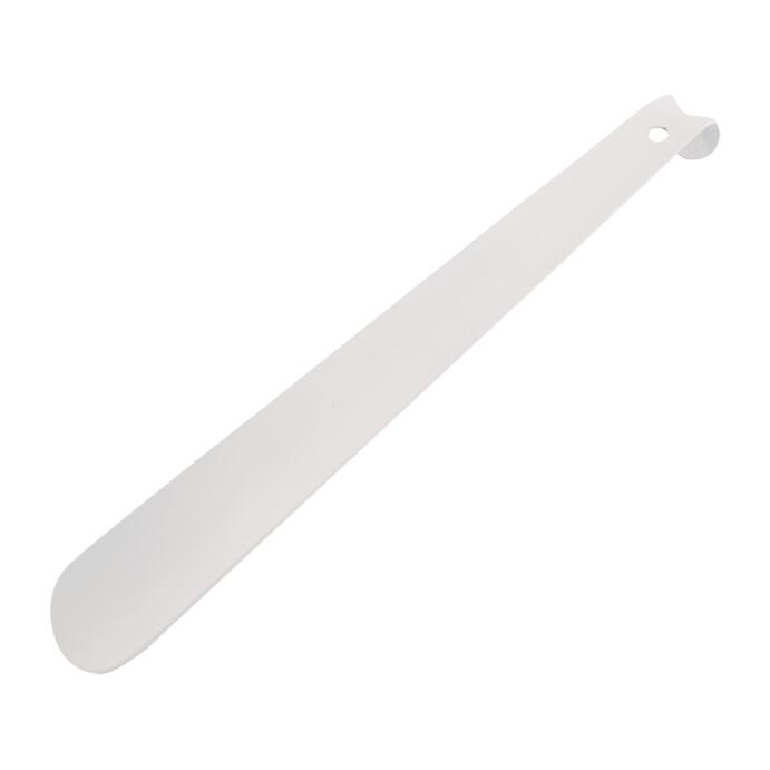 Redecker Schuhlöffel Schuhanzieher aus Metall mittel lang weiß 31,5 cm