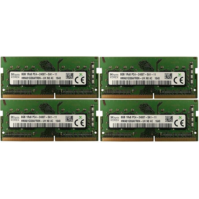 Hynix 32Gb 4x 8Gb RAM iiMac 27 Retina 5 K (2017) DDR4 2400 MHz PC4 19200 260-pin