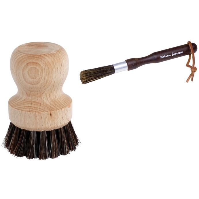 Antarris Kaffemaschinen, Espressomaschinen Set Siebträgerbürste + Reinigungspinsel Espressopinsel gerade 751120