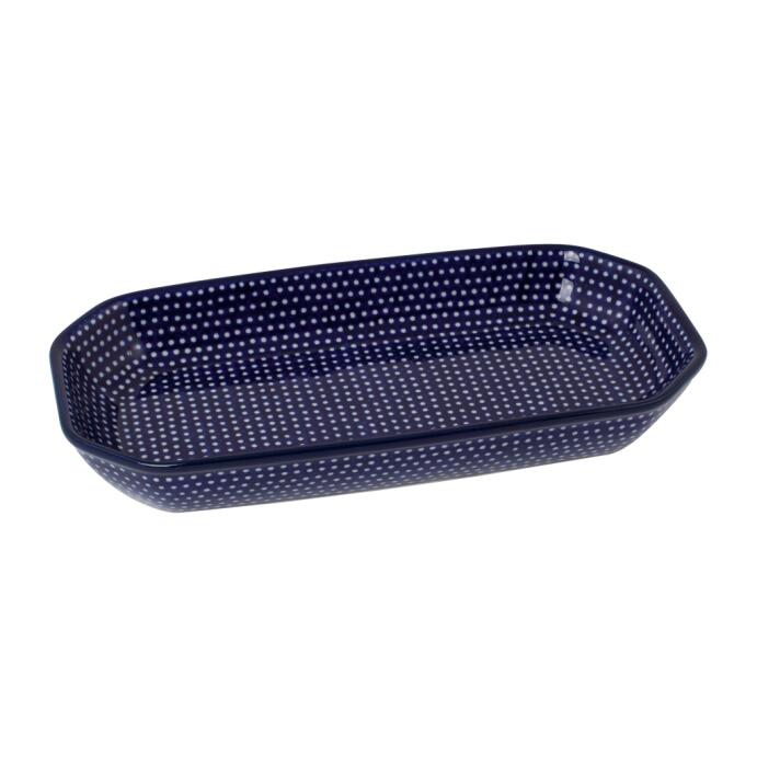 Bunzlauer Bad Keramik Ablageschale 20 cm blau Punkte