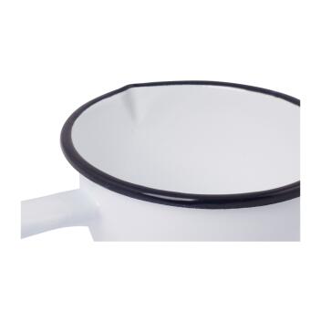 Redecker Stielkasserolle Emaille weiß Ø 13,5 cm