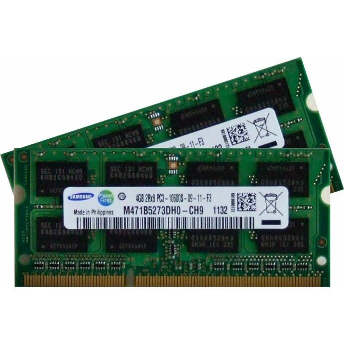 Samsung 8Gb 2x 4Gb DDR3 Notebook Laptop Speicher 1333 Mhz 10600s 204Pin Ram