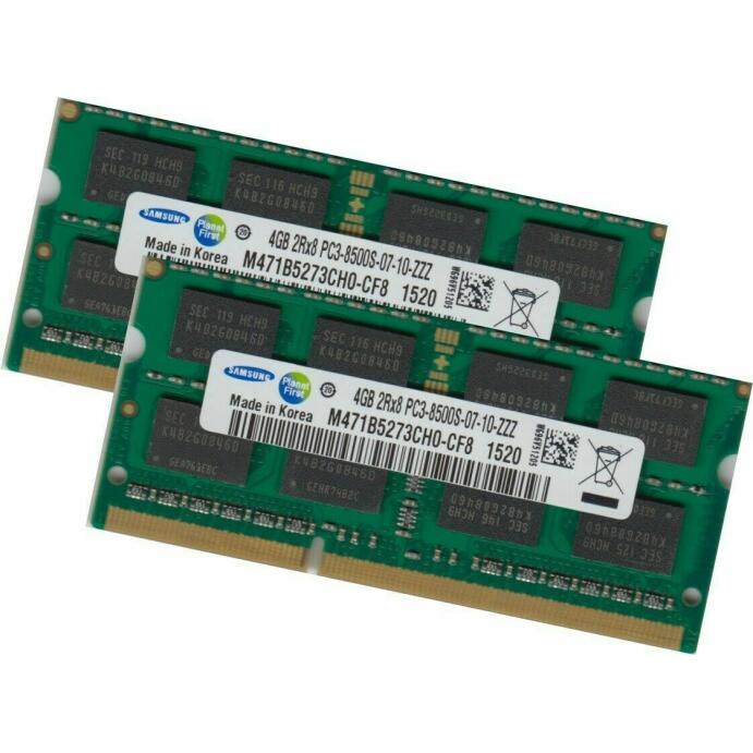 Samsung 8Gb 2x 4Gb Notebook Laptop Speicher DDR3 1066 Mhz 204pin Memory Pc-8500s