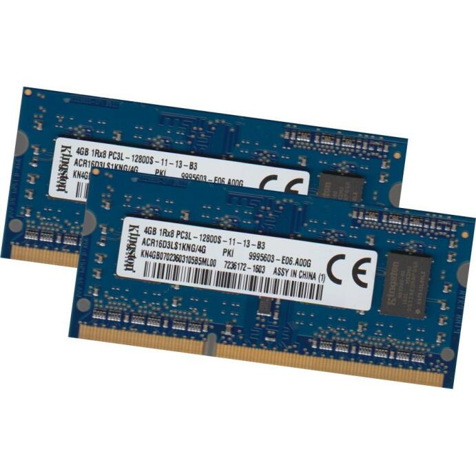 Kingston 8Gb 2x 4Gb Notebook DDR3L Speicher 1600 Mhz KCP3L16SS8/4 So-Dimm 204Pin