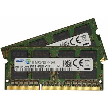 Samsung 16GB 2 x 8GB 204-pin SODIMM, DDR3 PC3L-12800,...