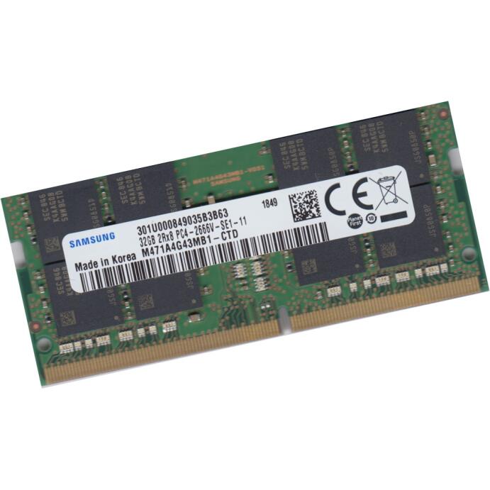 Samsung 32Gb Ram Speicher DDR4 260Pin 2666MHz SODIMM M471A4G43MB1-CTD Memory