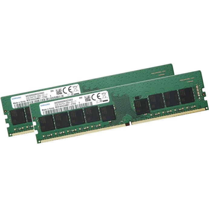 Samsung 64Gb 2x 32Gb 2666 MHz DDR4 Ram Speicher Server Ecc Unb. M391A4G43MB1-CTD 280Pin