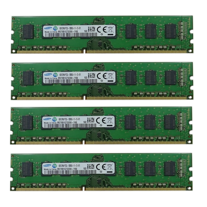 Samsung 32GB 4x 8GB DDR3 1600 MHz DIMM Ram Speicher-Kit Desktop PC-12800 240Pin