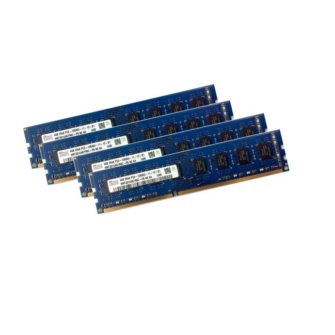 Hynix 16GB 4x 4GB DDR3 1600L MHz DIMM Low Voltage Ram Speicher Desktop PC-12800 240P