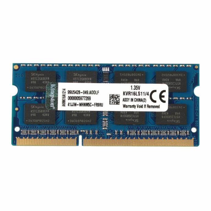 Kingston 1x 4Gb Notebook DDR3L Speicher 1600 Mhz KCP3L16SS8/4 So-Dimm 204Pin RAM