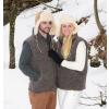 Wollweste Lammwolle Winterweste ärmellos Größe S-XXL braun Unisex