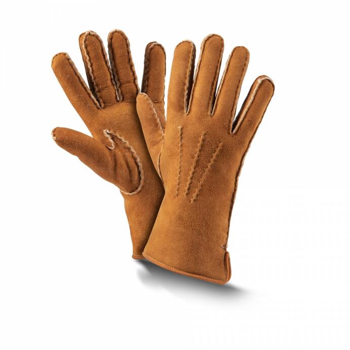 Fellhof Fingerhandschuhe Leder-Handschuh 6,5-8 cognac Premium Damen