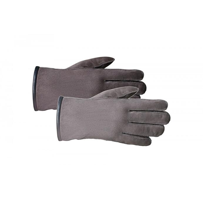 Lammfell-Finger-Handschuhe Leder 6 grau Classic