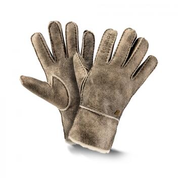 Fellhof Finger-Handschuhe Lammfell Leder 10 retroTrend Unisex