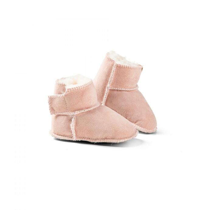 Lammfell Baby-Schuh Hausschuh Leder Größe 16/17 rosa Kuschl Mädchen