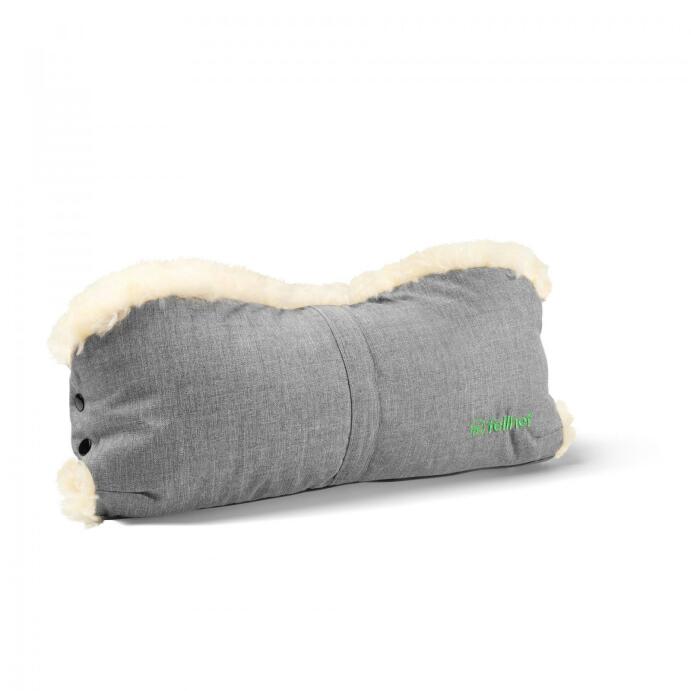 Lammfell Kinderwagen-Handwärmer Handmuff black melange universalfit