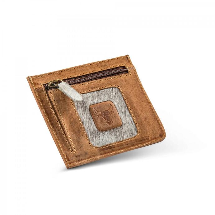 Büffelleder Mini-Geldbörse Leder-Portemonnaie vers. Farben Basic mini