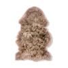 Lammfell Deko-Fell Unterlage Vorleger langwollig taupe 90-100 cm