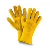 Fellhof Fingerhandschuhe Leder-Handschuh 7,5 gelb Premium Damen