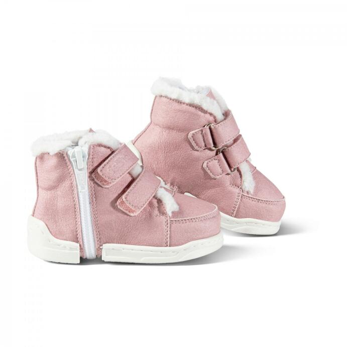 Lammfell Baby-Sneaker Winter-Schuh 17-22 rosa Reiß- Klettverschluss