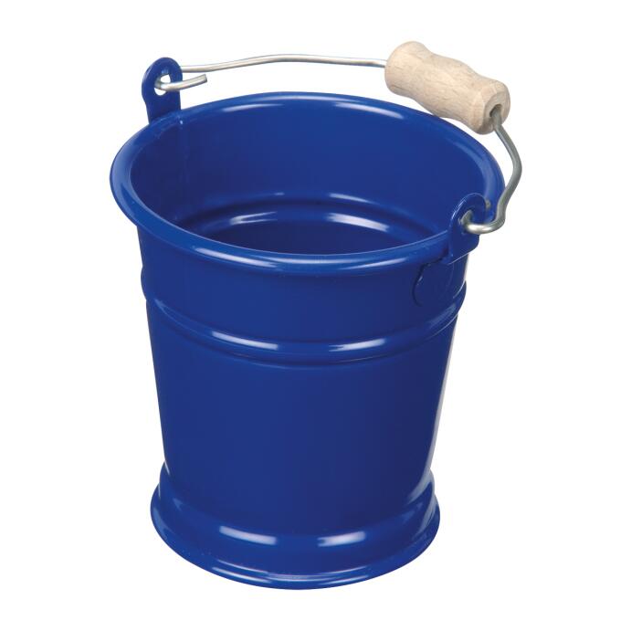 Redecker Puppen-Eimer Metall blau Ø 5,5cm 6cm Spielzeug Puppenhaus