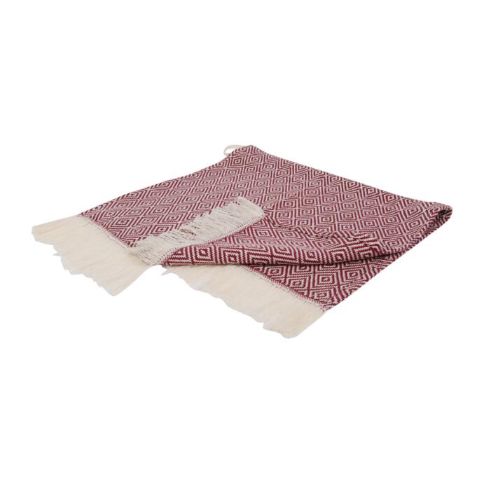 Redecker Küchenhandtuch Geschirrtuch Haushalts-Tuch 100% Baumwolle rot