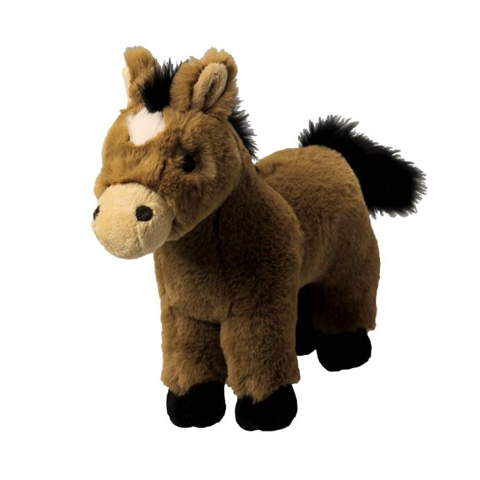 Kuscheltier Plüschtier Schmusetier Pferd Pony braun stehend 24 cm