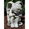 Engel junge Kopf rechts Gartenfigur Engelsfigur handbemalt Polyresin Deko Geschenkidee