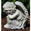 Engel junge Kopf rechts Gartenfigur Engelsfigur handbemalt Polyresin Deko Geschenkidee