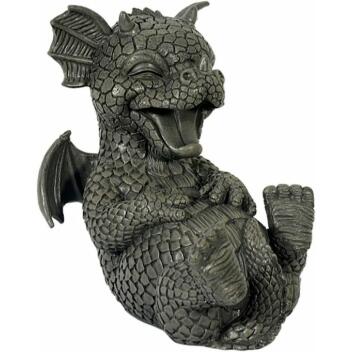 Gartendrache Gigl Gartenfigur Drachenfigur handbemalt Deko Geschenkidee