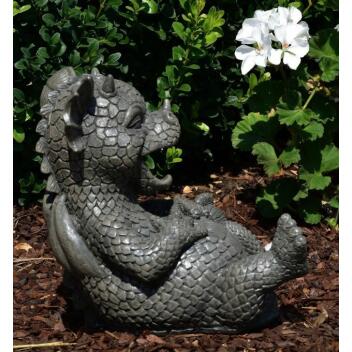 Gartendrache Gigl Gartenfigur Drachenfigur handbemalt Deko Geschenkidee