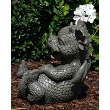 Gartendrache Gigl Gartenfigur Drachenfigur handbemalt Deko Geschenkidee