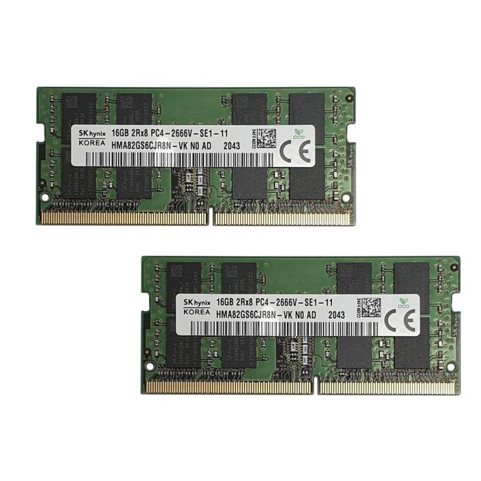 32GB 2x 16Gb Hynix SO-DIMM DDR4 2666MHZ Ram Speicher HMA82GS6CJR8N-VK Notebook