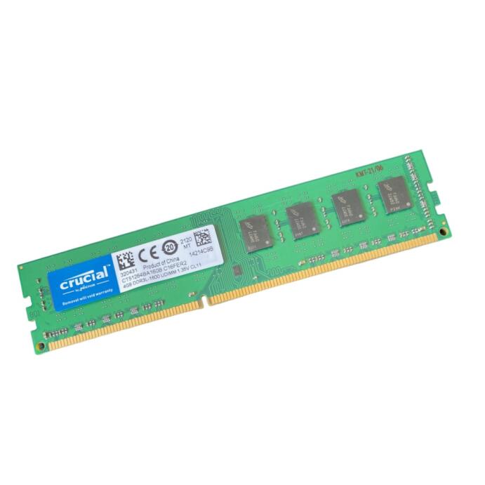 Crucial 4GB DDR3 1600L MHz Arbeitsspeicher 1,35V  Ram Speicher PC CT51264BA160B