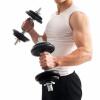 Hantel-Set verstellbar bis 30 kg Kurz- & Langhantel Gusseisen Workout