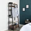 Garderobe Kleiderständer Flurregal 9 Haken Vintage Metallgestell Braun