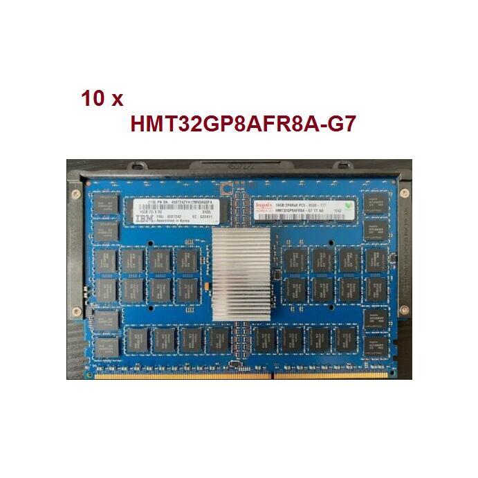 10x 16 GB Ram Speicher IBM Fru 45D7242 1066MHz HMT32GP8AFR8A-G7 ECC Memory 2P4Rx8