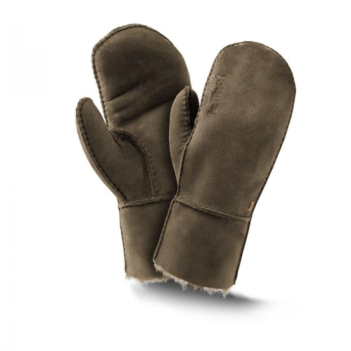 Fellhof Fäustlinge Handschuhe Lammfell Leder 6-11 walnuss Trend Unisex