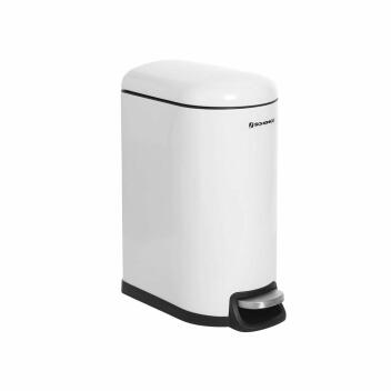 Mülleimer 10 Liter|weiß|Abfalleimer Bad|schmaler Treteimer|Inneneimer