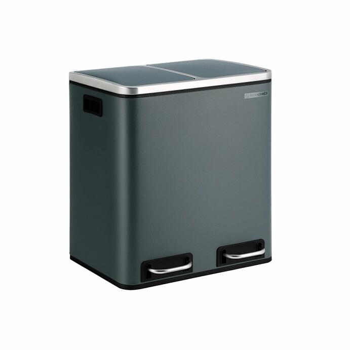 Mülleimer 30 Liter|grau|Mülltrennung|Abfalleimer Inneneimer|2x15 L