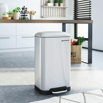 Mülleimer 30 Liter|Edelstahl|Abfalleimer|Treteimer|Inneneimer