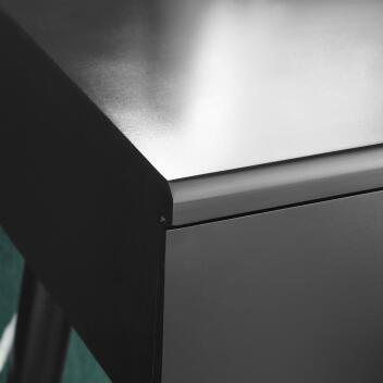 Frisiertisch  mit Glühbirnen|Schwarz|Schminktisch mit Beleuchtung