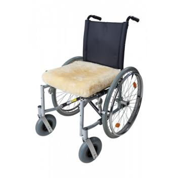 Fellhof Rollstuhl-Sitzkissen Memory Lammfell 40x42x5cm...