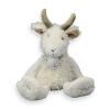 Ziege Stofftier Kuscheltier Schmusetier Knuddelte sitzend hell 23 cm