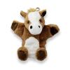Handpuppe Pferd braun Kuscheltier Plüschtier Schmusetier Stofftier