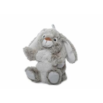 Handpuppe Hase 22 cm grau Kuscheltier Plüschtier Schmusetier Stofftier